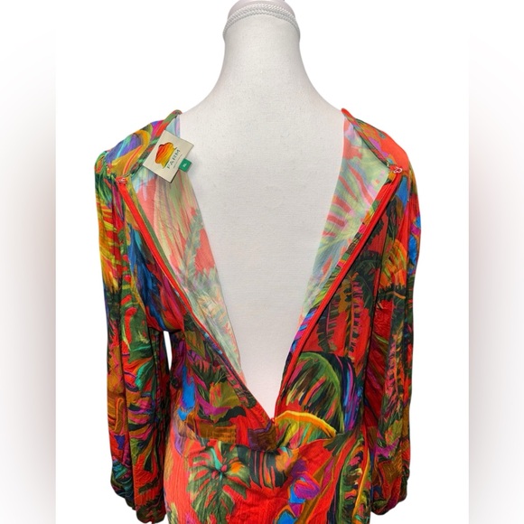 FARM Rio Urban Jungle Midi Dress - NWOT- Size XL - Picture 4 of 10